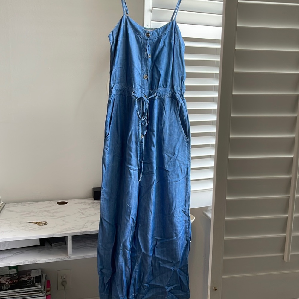 Cotton “denim” jumpsuit
